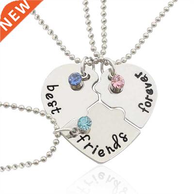 Korean Fashionable Women Necklac Chain 3 Piece Set Best Frie