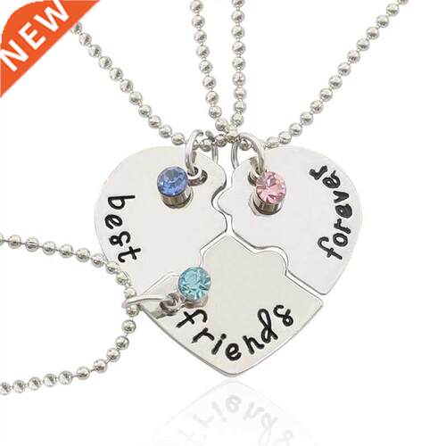 Korean Fashionable Women Necklac Chain 3 Piece Set Best Frie