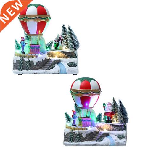 Christmas Glowing Music Small House Spinning Hot Air