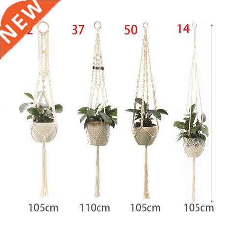 4 Size Cotton Rope Macrame Plant Hanger Flower Pot Baskets W