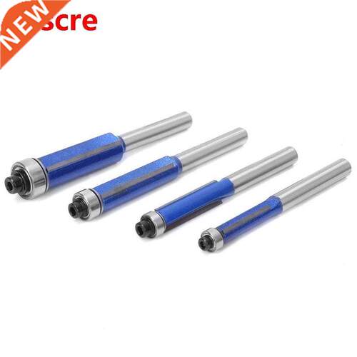 4Pcs 1/4 inch Shank Straight Flush Trim Router Bit Set Woodw