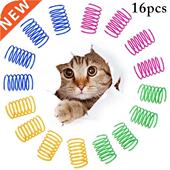 16Pcs Plastic Cat Toys Spiral Spring Legendog