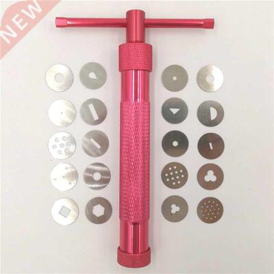 Perfect Rose Gold Clay Cake Sculpture Gun With 20 Tips Clay
