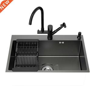 black nerving blackening kitchen sink steel Kitchen