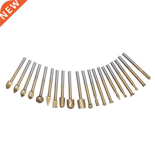 20pcs HSS Routing Router Grinding Bits Burr File Set Milling