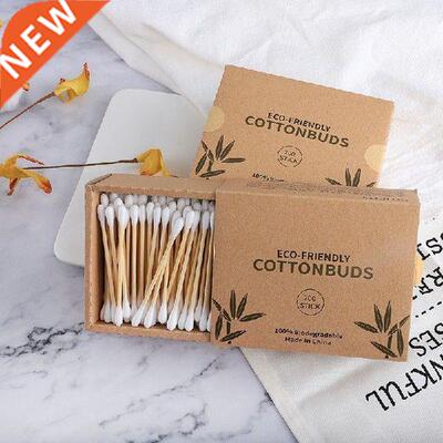 200pcs 1BOX Bamboo Cotton Buds Double Head Makeup Cotton