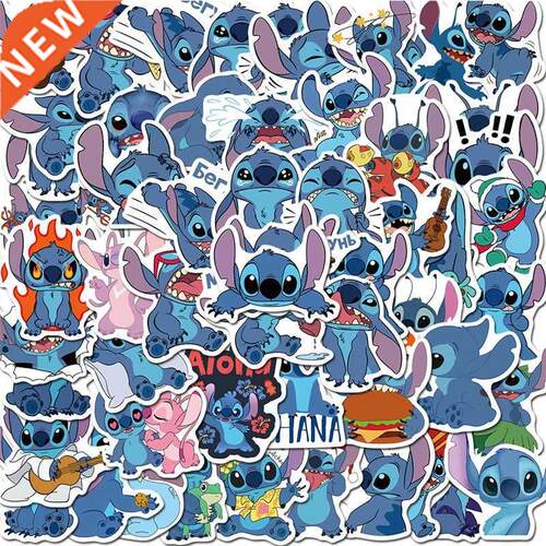 50pcs Ctoon Stitch Stickers Waterproof Skatebod Luggage