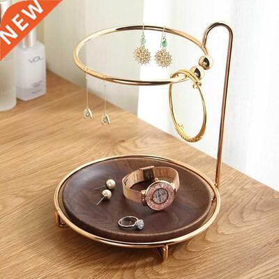 Wooden 2 Layers Makeup Cosmetic Jewelry Holder Earring