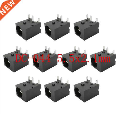 10Pcs DC-044 DC Power Supply 5.5x2.1mm Female Jack  Pin Int
