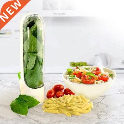 1/2PCS Fresh Herb Keeper Container Clear Spice Fridge