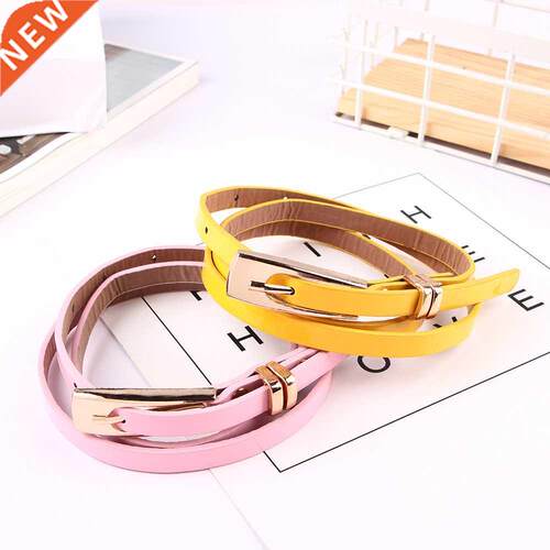 Fashion Female Thin PU Leather Narrow Waistband Belt for Wom