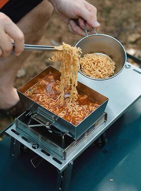 Stainless Steel Folding Frying Pan Grill Frying Pan with