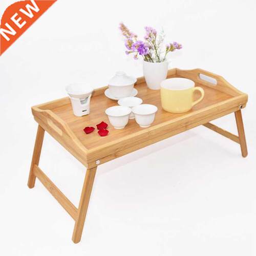 Portable Bamboo Wood Bed Tray Breakfast Laptop Desk Tea Food