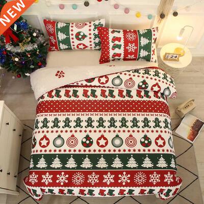 3pcs Hot Christmas Bedding Set Snowflakes Christmas ree Elk