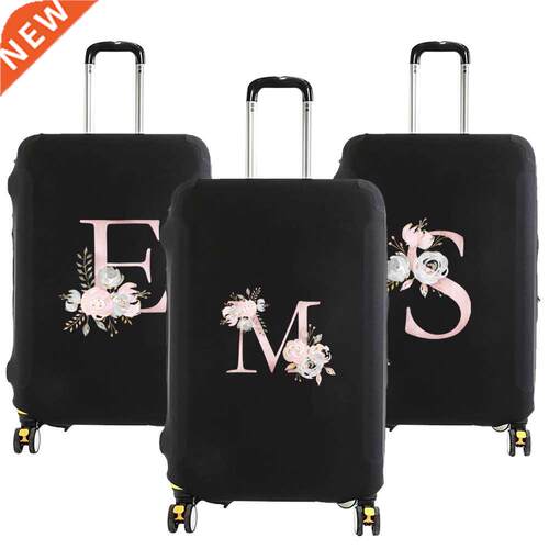 Luggage Case Suitcase Protective Cover Pink Flower Letter Na