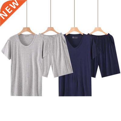 Novelty Clothes Summer Modal Short Sleeved Men's Pajamas Set