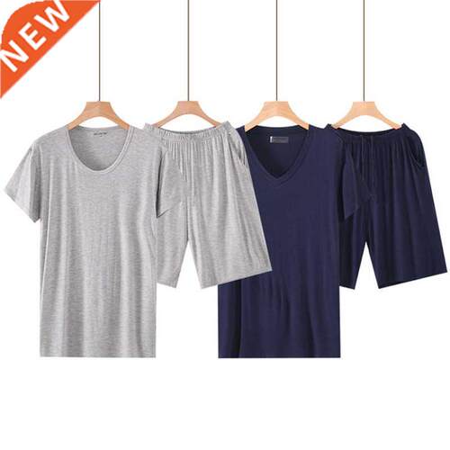 Novelty Clothes Summer Modal Short Sleeved Men's Pajamas Set
