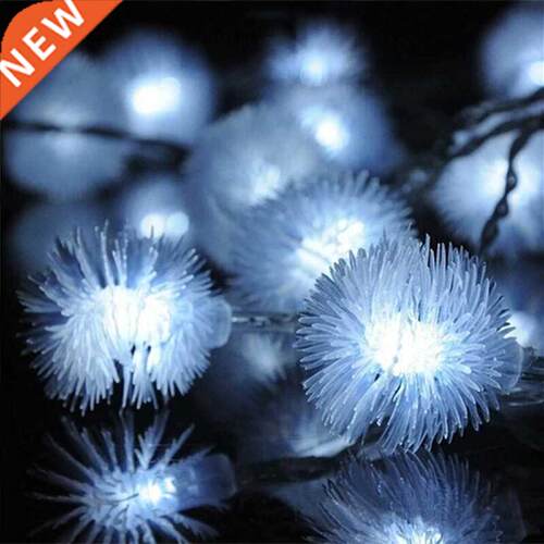 1.5M 10Leds LED Snow Pompon Fary Strng Lght For Chrstmas