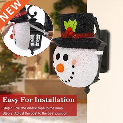 2022 New Christmas Snowman Porch Light Cover Wall Lamp