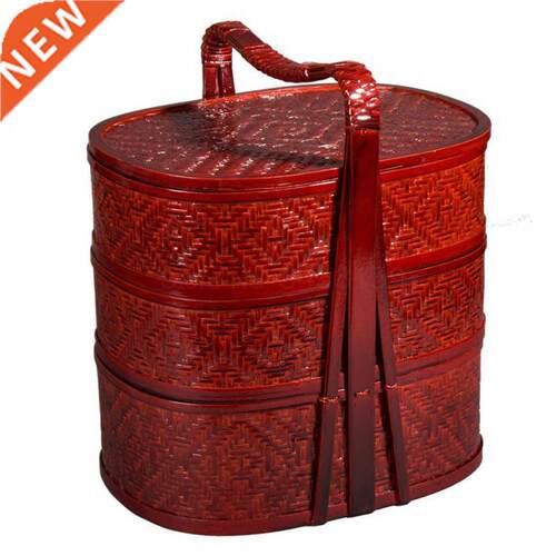 Bamboo basket storage picnic basket hotel takeaway delivery