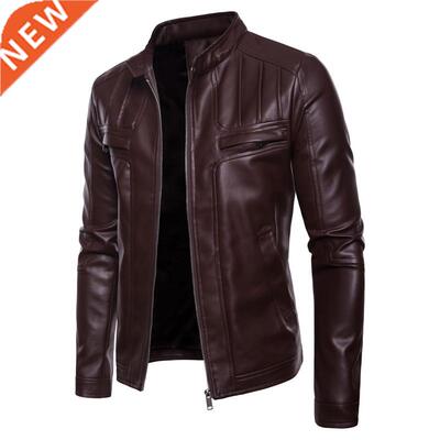 Leather Jackets Men Coats Autumn Motorcycle Leather Jackets