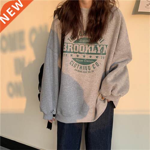 Thin Pullover Sweatshirt Fashion Autumn Designer Loose Crewn