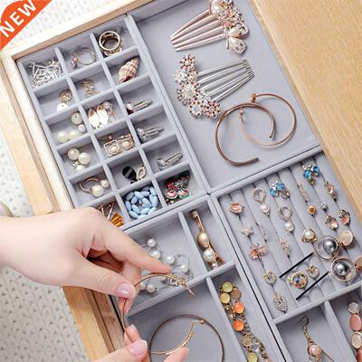 Jewelry Organizer Velvet Jewelry Storage Tray Display Ring B