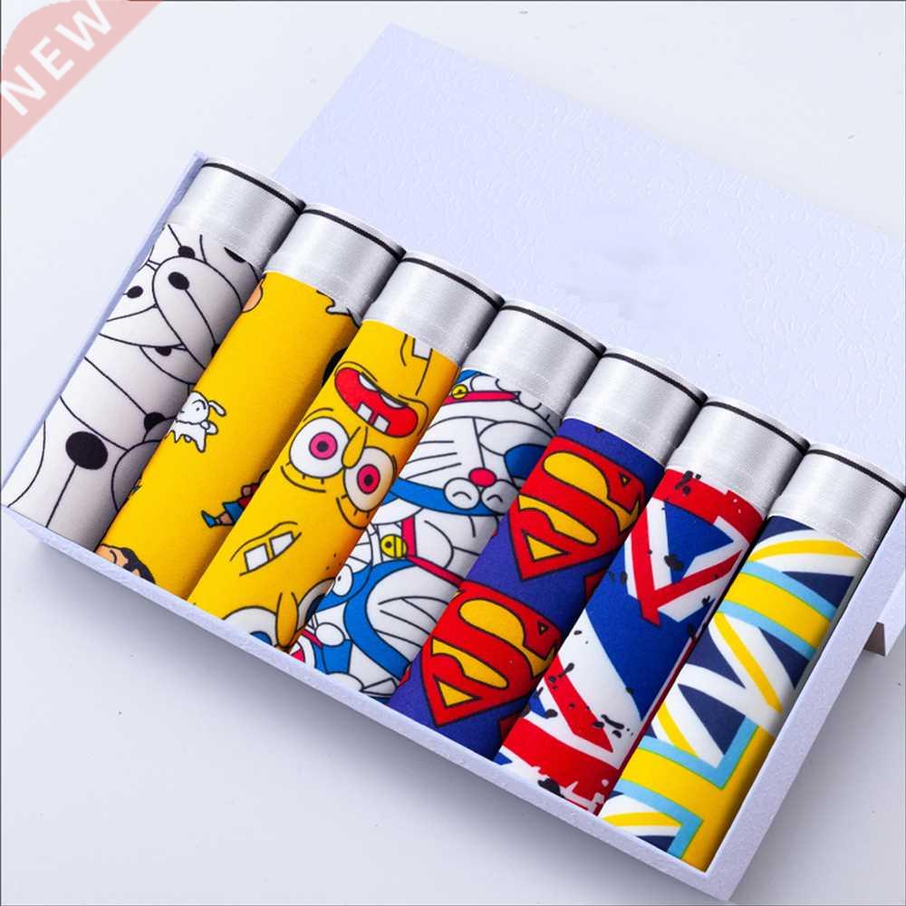 Underwear Men Boxer Cartoon Funny Panties Elastic Boxershort