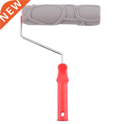 Stone Texture Rubber Embossed Paint Roller Brush Hand Tool I