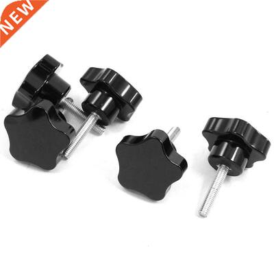 5 Pcs M8 x 30mm Male Thread 32mm Dia Star Head Screw Knob