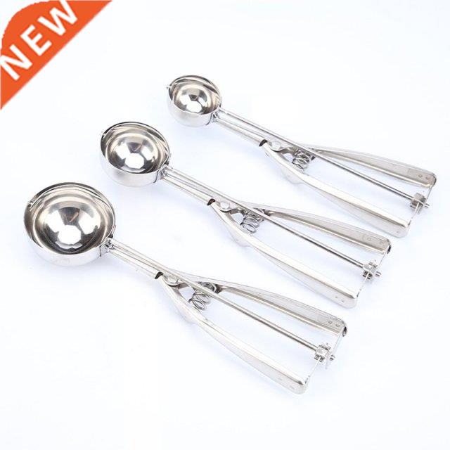 3pcs Ice Cream Spoon Kitchen Tools Stainless Steel Spring Ha