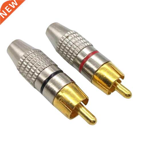 10pcs dpter Locking Metl Video Mle udio Plug Cble Conn