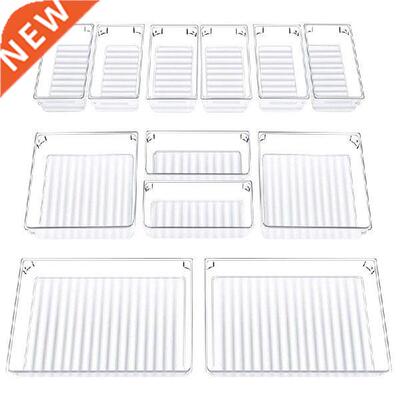 New Set Of 12 Desk Drwer Orgnizer Trys with 3-Size Cler