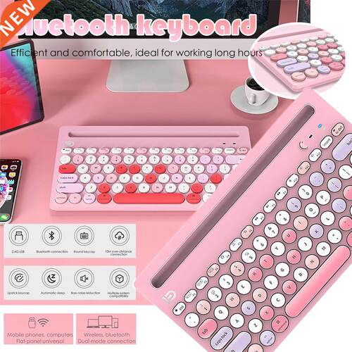 Bluetooth Wireless Keyboard Computer Keyboard Gamer Retro Mi