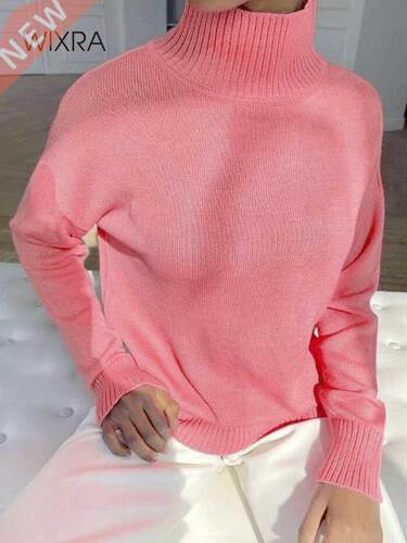 Wixra Basic Turtleneck Sweaters Women Pullover Jumper New Ko
