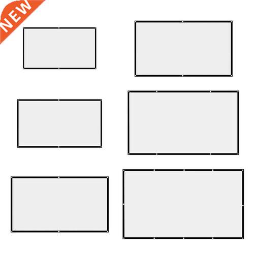 16:9 Simple Projector Curtain 60 72 84 100 120 150 inch Port