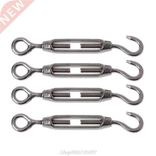 4PCS 304 Stainless Steel M4 Hook Eye Turnbuckle Light Duty