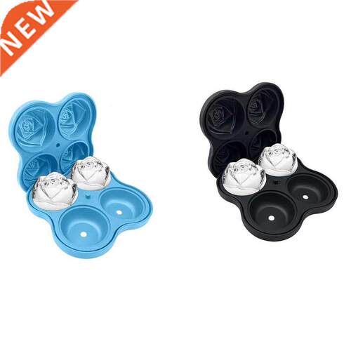 Rose Ice Tray 4 Cavity Silicone Rose Ice Ball Making Mold