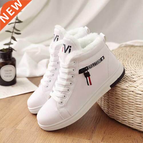2021 Winter Boots Women Ankle Boots Warm PU Plush Winter Wom