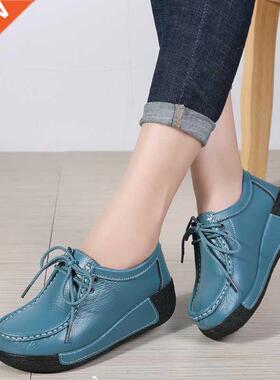 Women Flats Comfortable Loafers Shoes Woman Breathable Leath