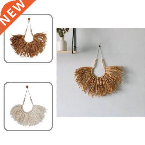 Wood Beads Practical Portable Hand Woven Straw Pendants