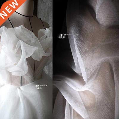 Bubble Organza Texture Yarn Pleated Yarn Handmade DIY Black