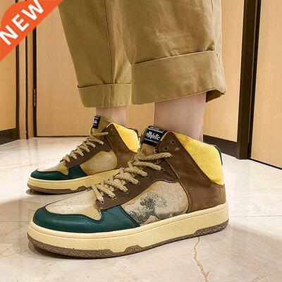 Retro High Top Sneakers Men Platform Mens Skate Shoes Desig