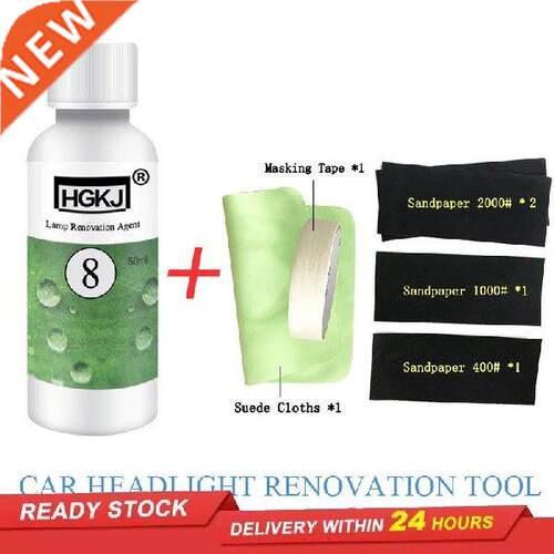 Car headlight repair liquid, headlight refurbishment agent