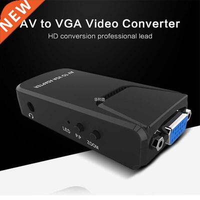 New 3 RCA composite AV to VGA converter with audio(composite