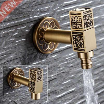 Brass Wall Mount Bibcock Retro Tap Garden Faucet Bibcock Br