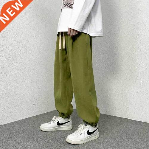 Hybskr Large Size Men Harem Pants Solid Color Joggers Pants
