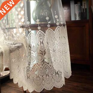 Europe Embroidered Lace Sheers Curtains for Living Room Wind