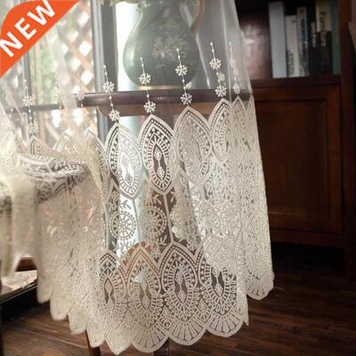 Europe Embroidered Lace Sheers Curtains for Living Room Wind
