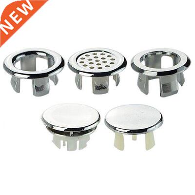 Bath Sink Round Ring Overflow Cover Trim Mesh Ring Silver